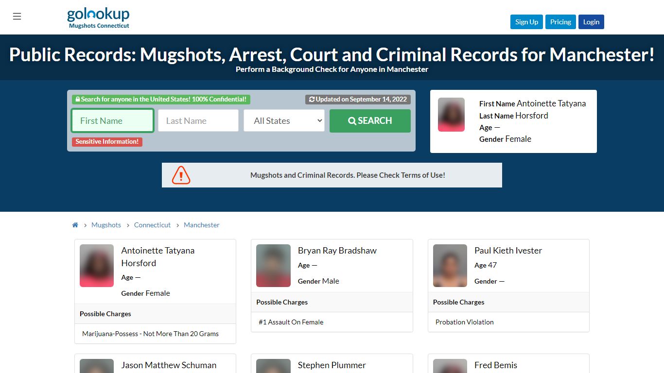 Mugshots Manchester, Arrest Records Manchester - GoLookUp